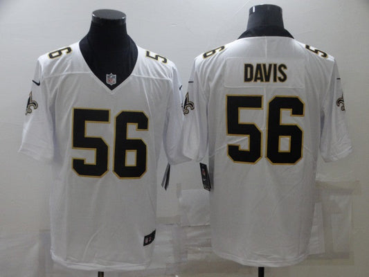 Men's New Orleans Saints Demario Davis #56 White Game Jersey1