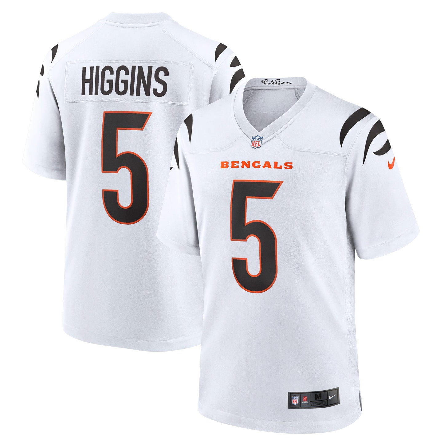 Cincinnati Bengals Tee Higgins White Game Jersey