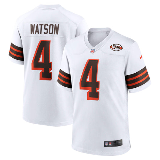 Cleveland Browns Deshaun Watson White Alternate Game Jersey