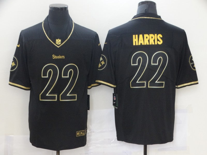 Men's Pittsburgh Steelers Najee Harris #22 Black Game Player Jersey1