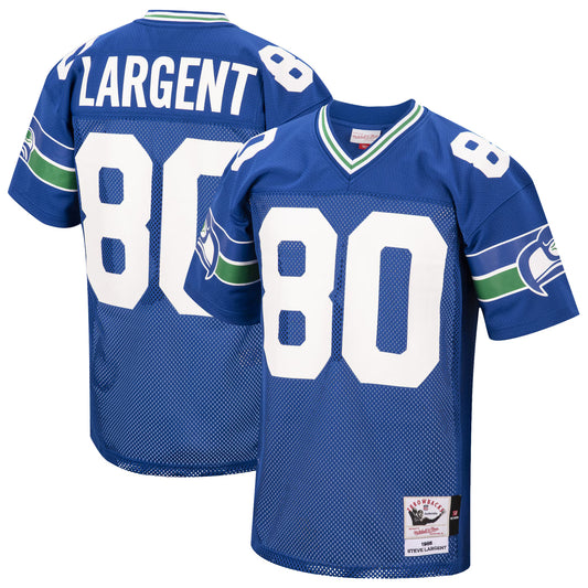 Seattle Seahawks 1985 Steve Largent Mitchell & Ness Royal Authentic Throwback Retired Player Jersey