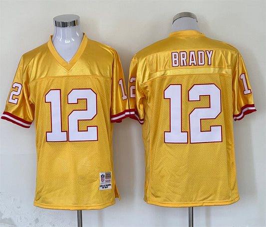 Men's Tampa Bay Buccaneers Tom Brady Mitchell & Ness Yellow Legacy Replica Jersey1