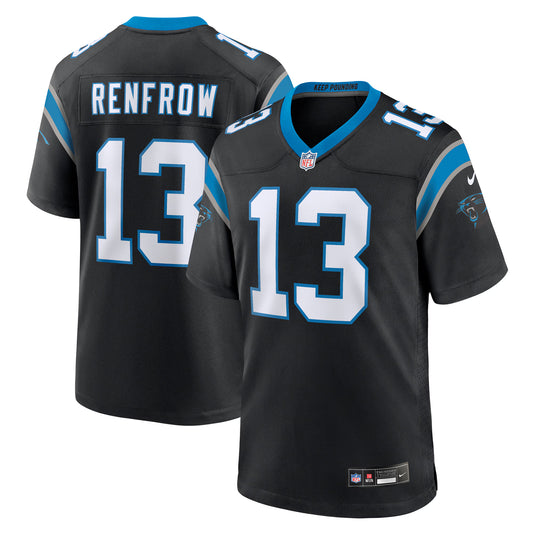 Carolina Panthers Hunter Renfrow Black Team Game Jersey