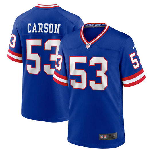 New York Giants Harry Carson Royal Retired Player Alternate Game Jersey