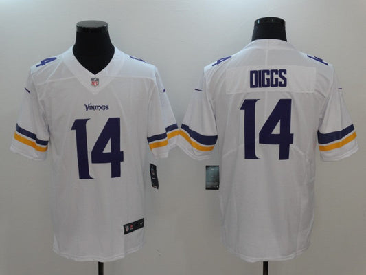 Men's Minnesota Vikings Stefon Diggs #14 White Player Game Jersey1