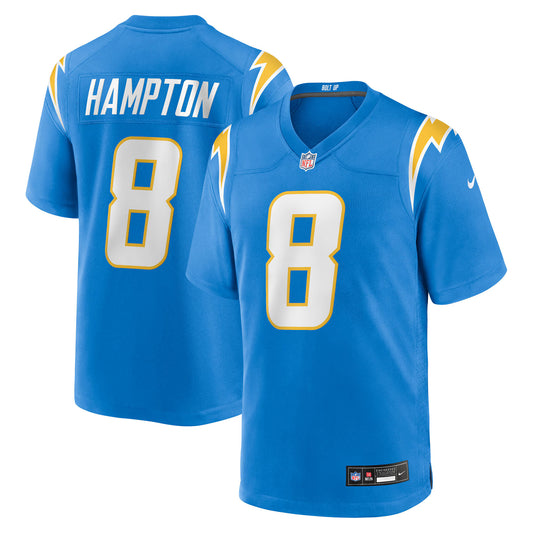 Los Angeles Chargers Omarion Hampton Powder Blue 2025 NFL Draft First Round Pick Game Jersey