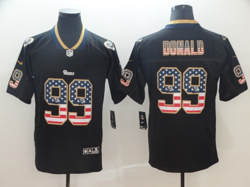 Men's Los Angeles Rams Aaron Donald #99 Black Team Game jersey