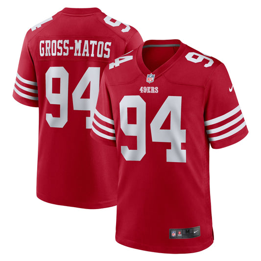 San Francisco 49ers Yetur Gross-Matos Scarlet Team Game Jersey