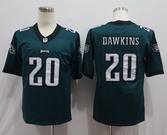 Men's Philadelphia Eagles Brian Dawkins #20 Green Game Jersey1