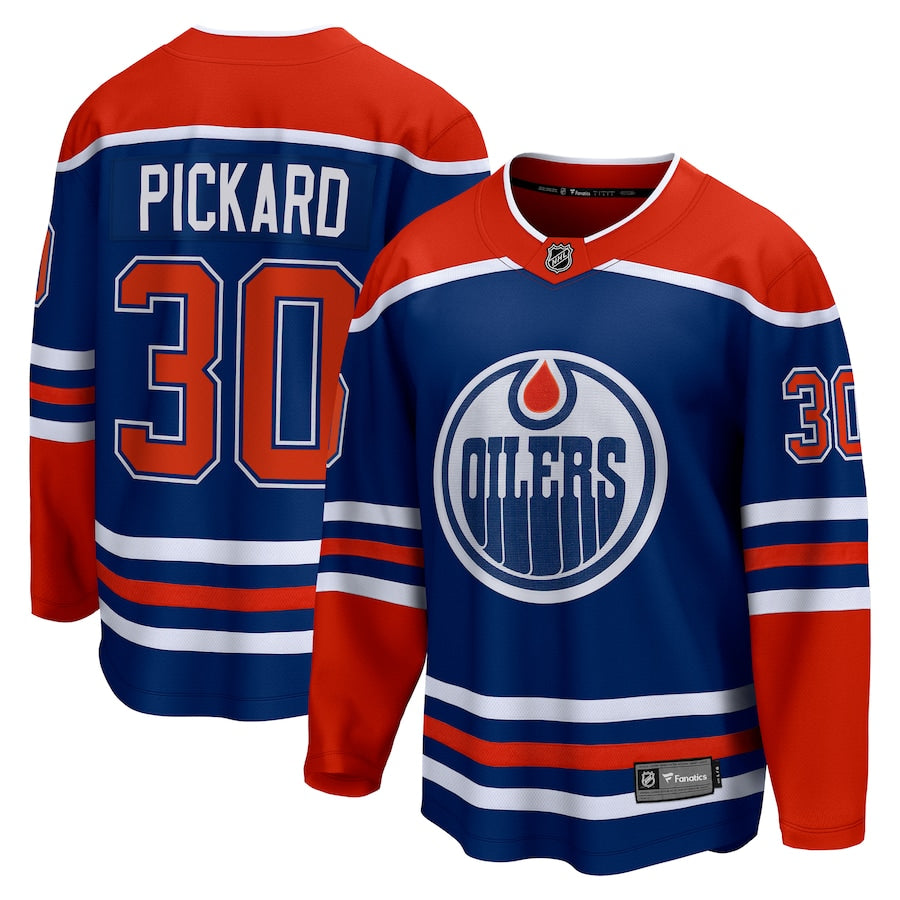 Calvin Pickard Edmonton Oilers   Home Premier Breakaway  Jersey - Royal