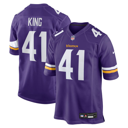 Minnesota Vikings Kobe King Purple Team Game Jersey