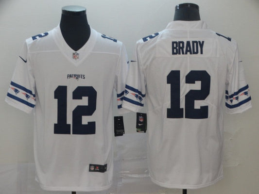 Men's New England Patriots Tom Brady #12 White Game Jersey1