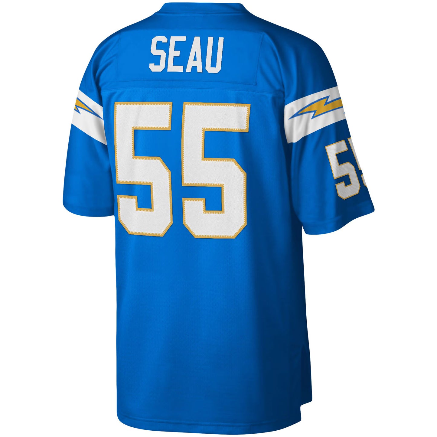 Los Angeles Chargers Junior Seau Mitchell & Ness Powder Blue Big & Tall 2002 Retired Player Replica Jersey
