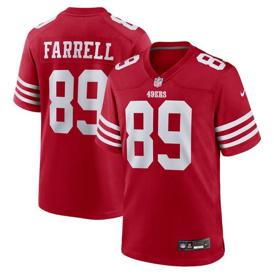 San Francisco 49ers Luke Farrell Scarlet Team Game Jersey