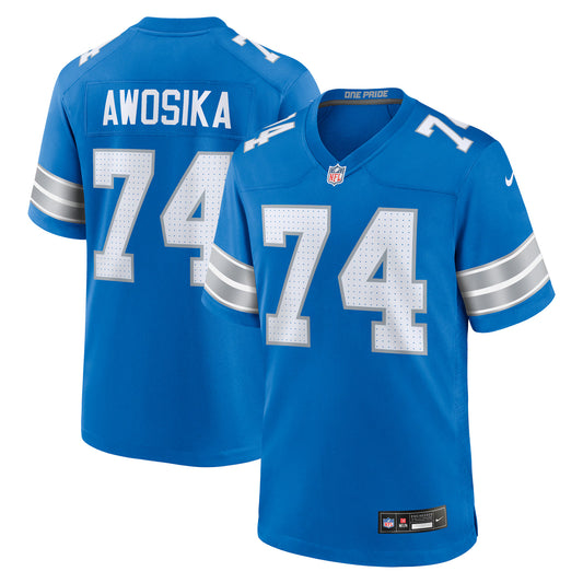 Detroit Lions Kayode Awosika Blue Team Game Jersey
