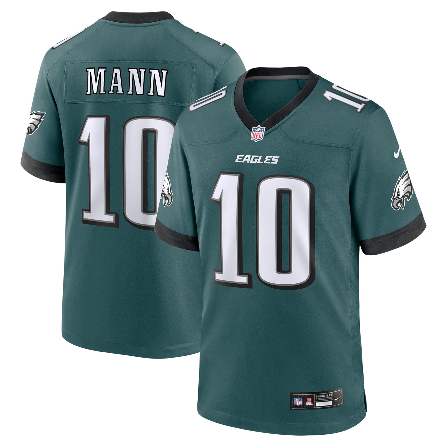 Philadelphia Eagles Braden Mann Midnight Green Team Game Jersey