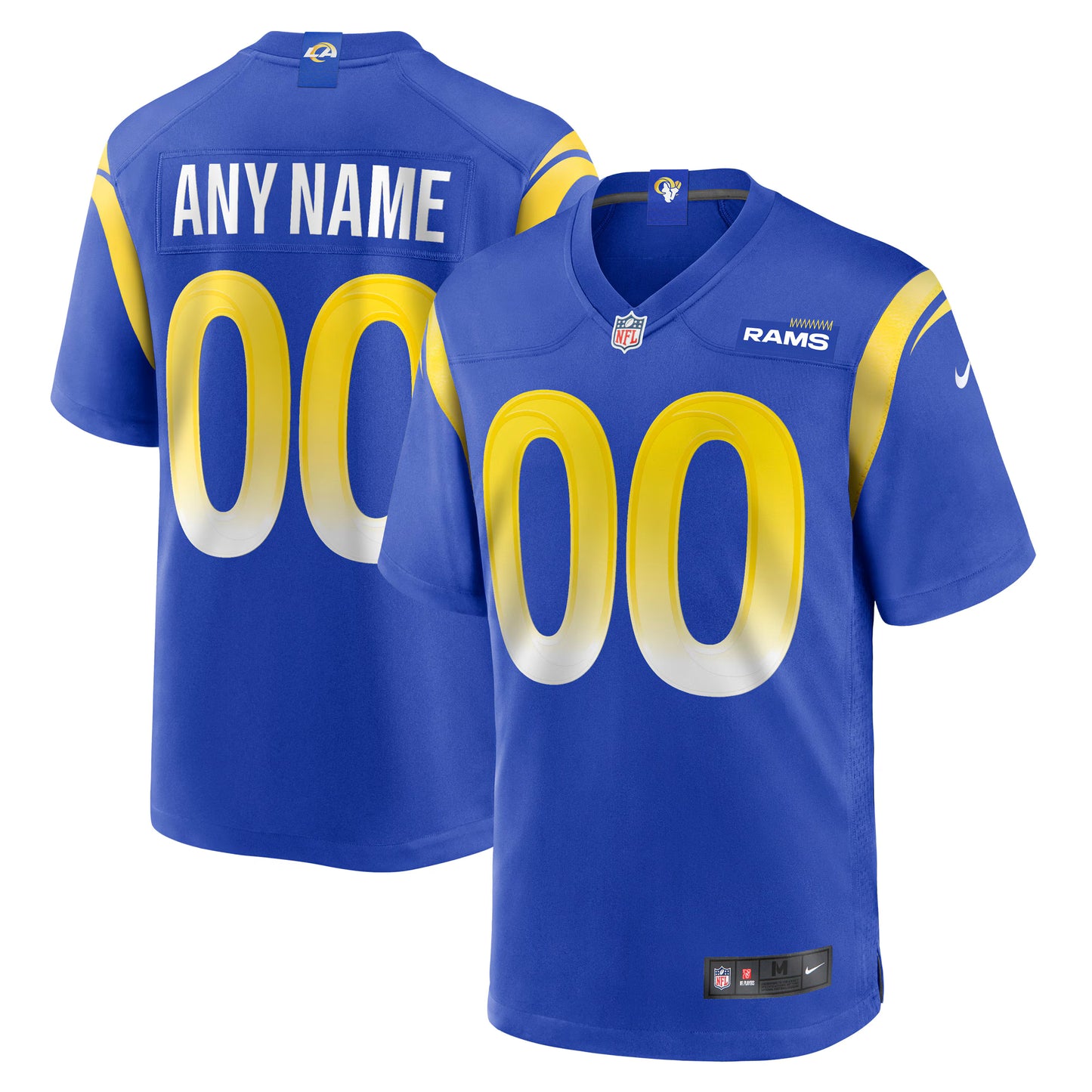 Los Angeles Rams Royal Custom Game Jersey