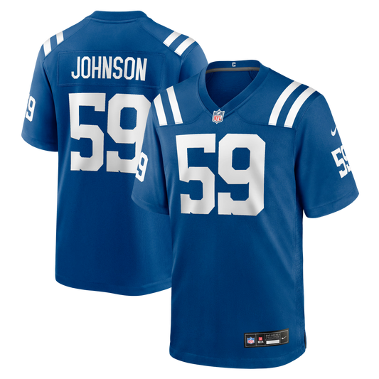 Indianapolis Colts Buddy Johnson Royal Team Game Jersey