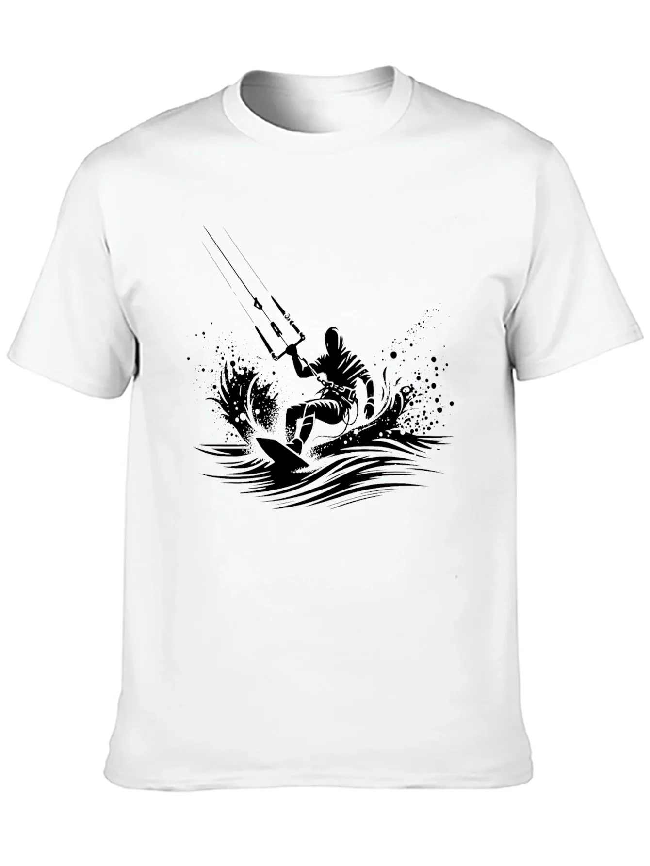 Kitesurfing Silhouette T-Shirt - Black