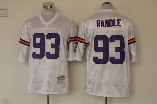 Men's Minnesota Vikings John Randle Mitchell & Ness White Legacy Replica Jersey1
