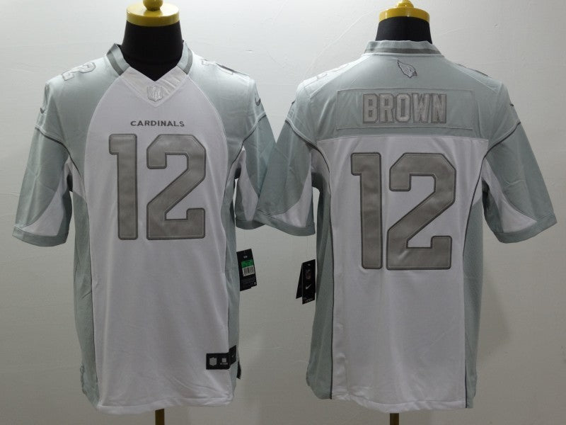 Men's Arizona Cardinals John Brown #12 White Game Jersey1