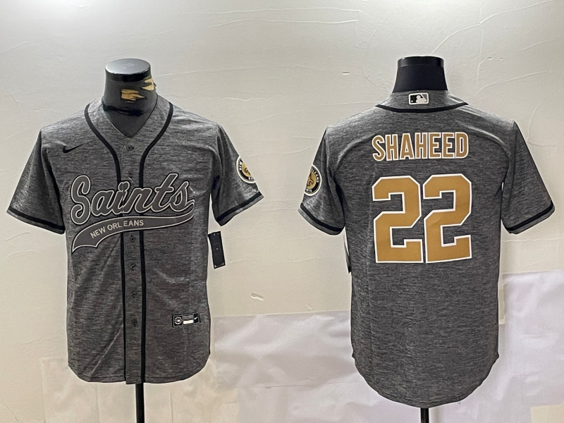 Men's New Orleans Saints Rashid Shaheed #22 Gray Player jersey
