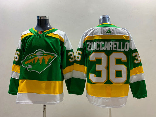Men's Minnesota Wild Mats Zuccarello #36 Green Breakaway jersey