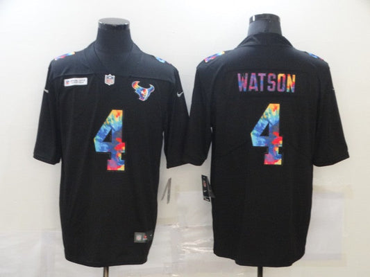Men's Houston Texans Deshaun Watson #4 Black Game Jersey1