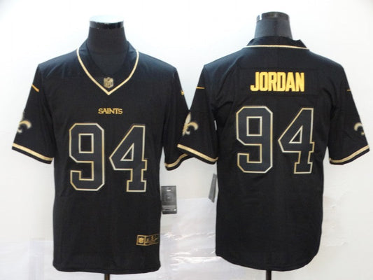 Men's New Orleans Saints Cameron Jordan #94 Black Game Player Jersey1