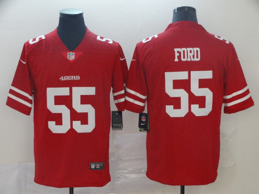 Men's San Francisco 49ers Dee Ford #55 Red Game Jersey1