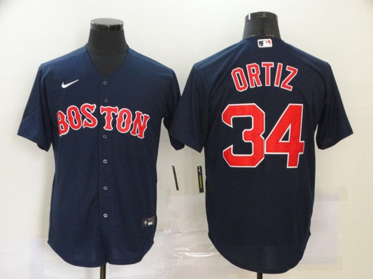 Men's Boston Red Sox David Ortiz #34 Navy Replica Baseball jersey