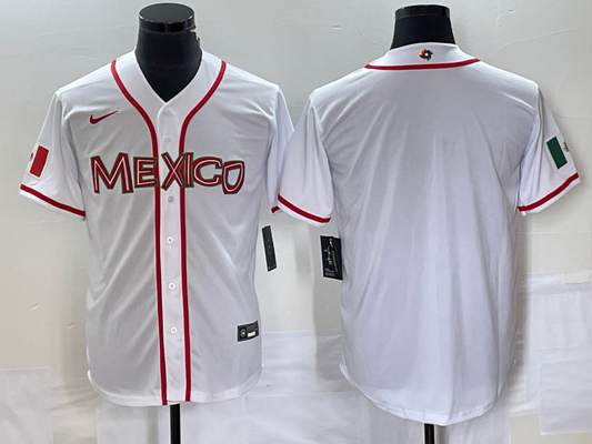 Men's 2023 World Baseball Classic Mexico White Blank jersey