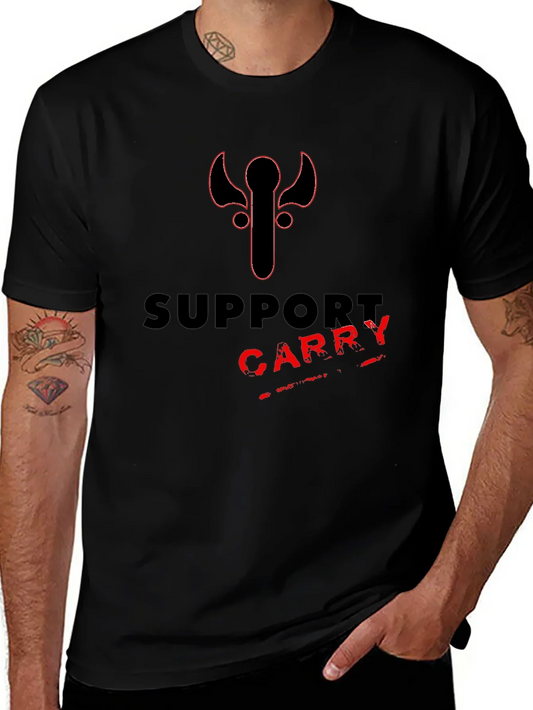 Support Carry Tee - Gamer Style Black T-Shirt