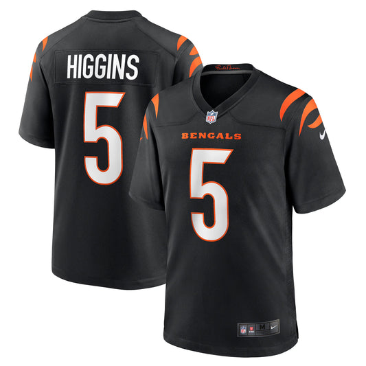 Cincinnati Bengals Tee Higgins Black Game Player Jersey