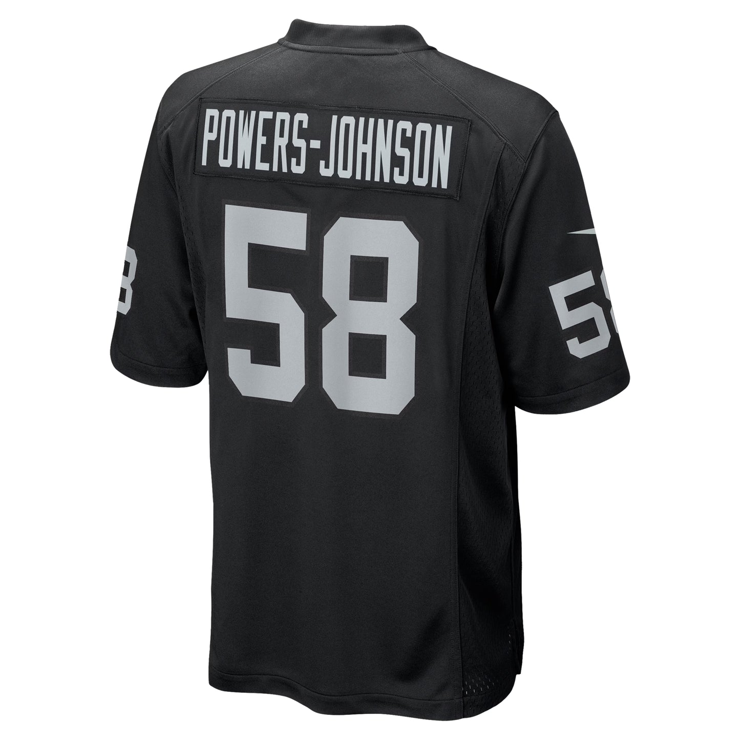 Las Vegas Raiders Jackson Powers-Johnson Black Team Game Jersey