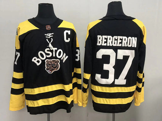 Men's Boston Bruins Patrice Bergeron #37 Black Player Game jersey