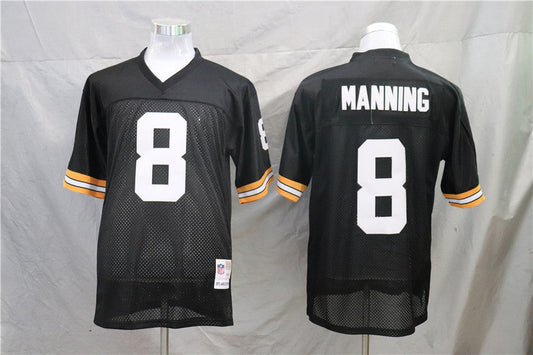 Men's New Orleans Saints Archie Manning Mitchell & Ness Black Legacy Replica Jersey1