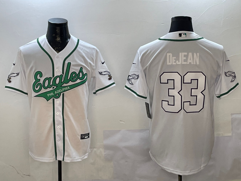 Men's Philadelphia Eagles Cooper DeJean #33 White Player Jersey1