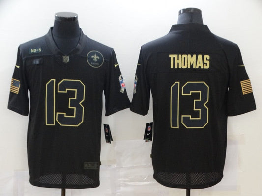 Men's New Orleans Saints #13 Michael Thomas Black Player Game Jersey1