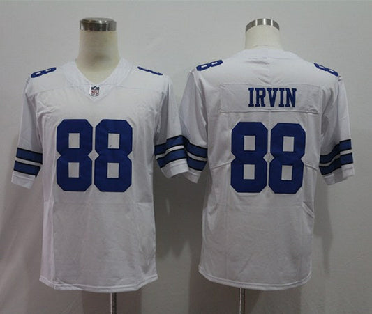 Men's Dallas Cowboys Michael Irvin #88 White Custom1 Game Jersey1