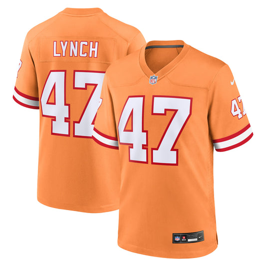 Tampa Bay Buccaneers John Lynch Orange Throwback Game Jersey