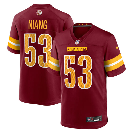 Washington Commanders Lucas Niang Burgundy Team Game Jersey
