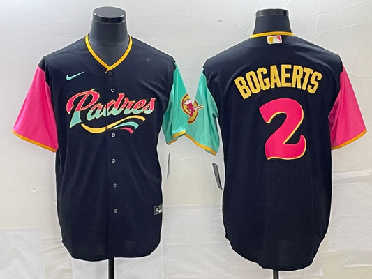 Men's San Diego Padres Xander Bogaerts #2 Black City Connect Replica Player jersey