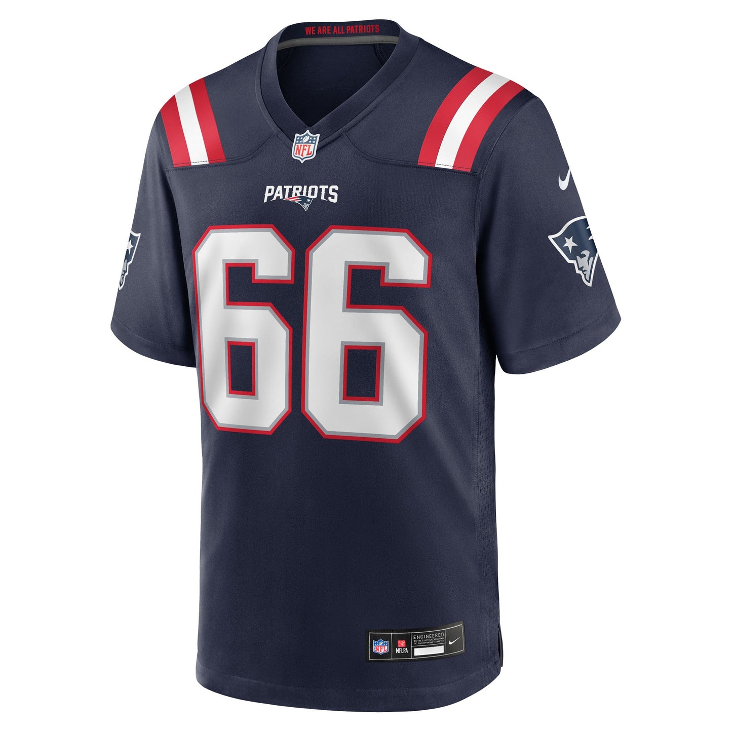 New England Patriots Will Campbell Navy 2025 NFL Draft First Round Pick Game Jersey