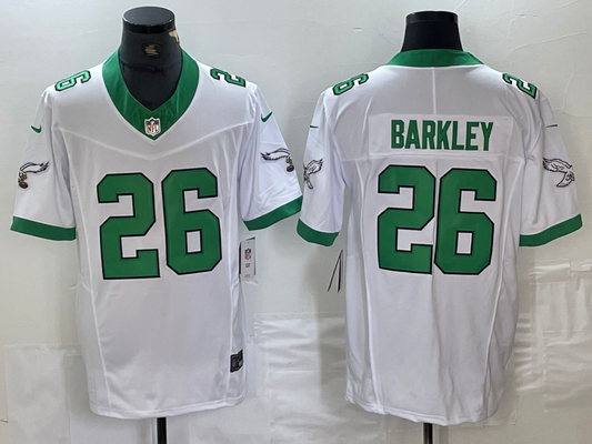 Men's Philadelphia Eagles Saquon Barkley #26 White Vapor F.U.S.E. Limited Jersey1