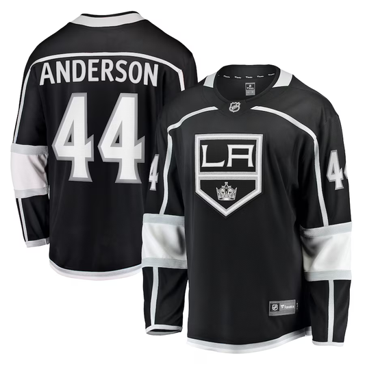 Men's Los Angeles Kings Mikey Anderson #44 Black Home Breakaway Player jersey