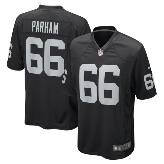 Las Vegas Raiders Dylan Parham Black Game Player Jersey