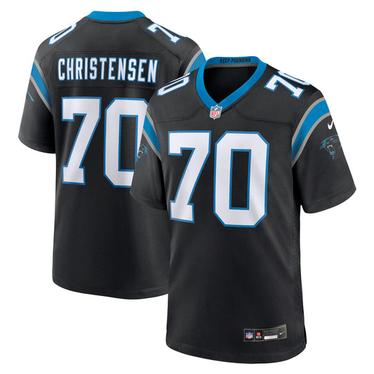 Carolina Panthers Brady Christensen Black Team Game Jersey