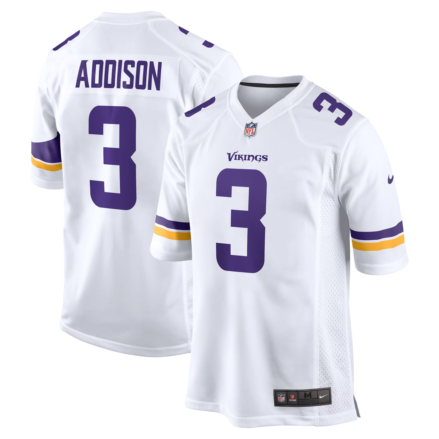 Minnesota Vikings Jordan Addison White Away Game Jersey