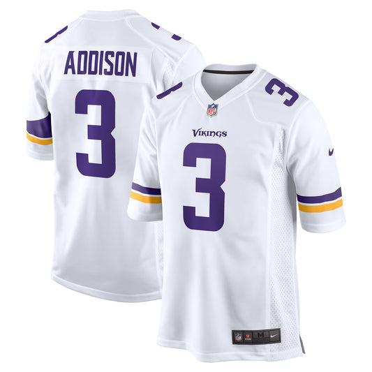 Minnesota Vikings Jordan Addison White Away Game Jersey